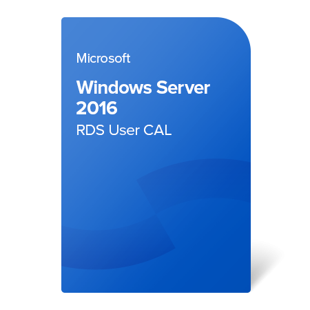Microsoft Windows Server 2016 RDS User CAL, 6VC-03224 certificat electronic