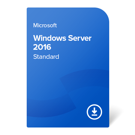 Microsoft Windows Server 2016 Standard (16 cores), 9EM-00653-8 certificat electronic