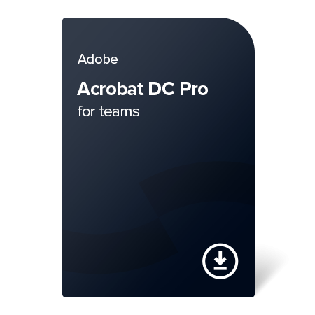 Adobe Acrobat DC Pro for teams (EN) – 1 an digital certificate